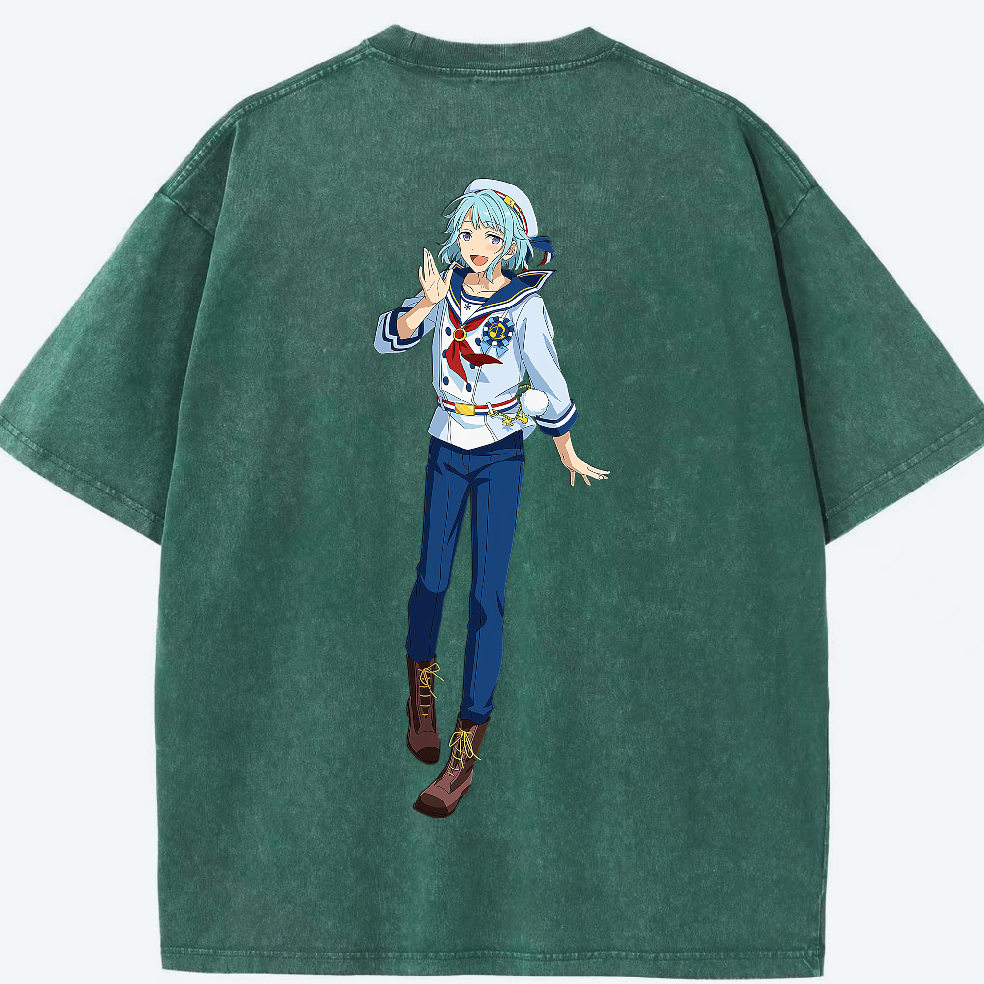 （画像用） あんさんぶるスターズ! Ensemble Stars 綿100% ヴィンテージ風 半袖Tシャツ（背面プリント）